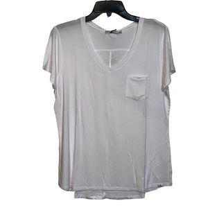 Prana Women's Foundation Short Sleeve V Neck Top white large